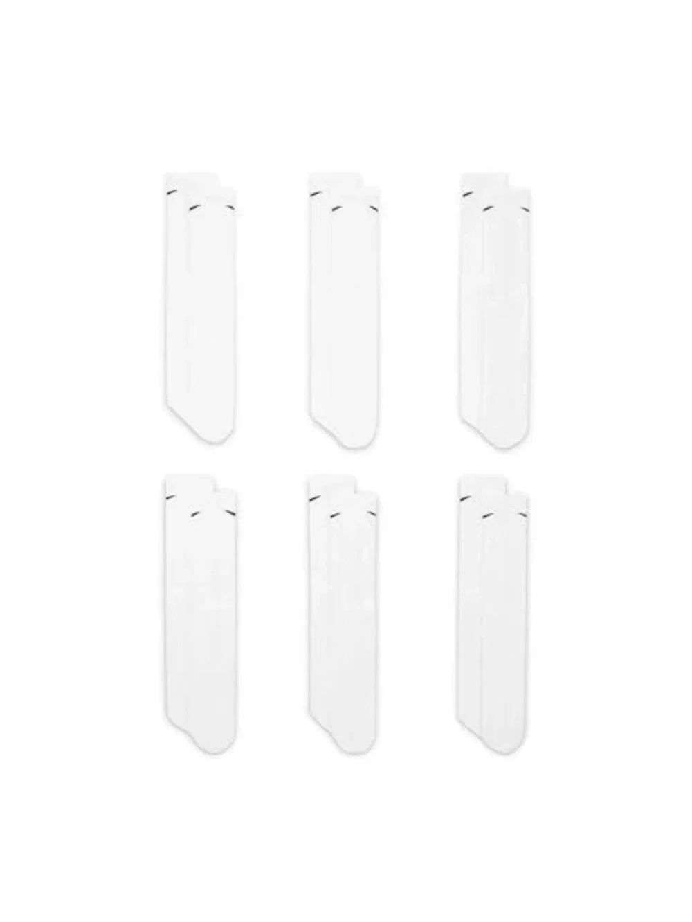 Nike Men's White Crew Socks - 6 Pack SX7666 100 Sz XL (12-15)